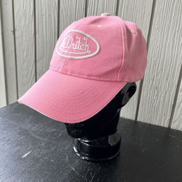 Von Dutch Pink Baseball Hat Y2K Logo Cap Adjustable Velcro Strap Trucker Style - Picture 7 of 9
